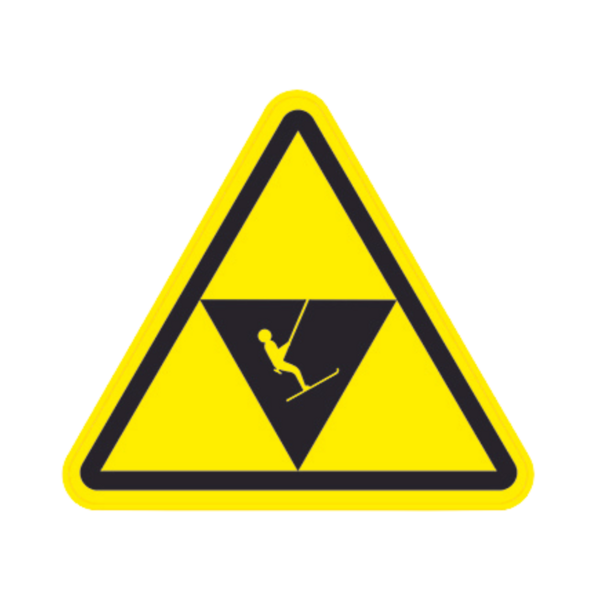 Panneau Triangle PSI Danger Téléski dificile TRI-ABS177